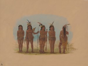 Beş Karayip Kızılderilisi, 18541869. by George Catlin