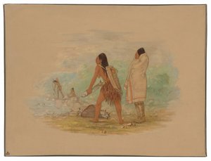 düz kafalı Kızılderililer by George Catlin