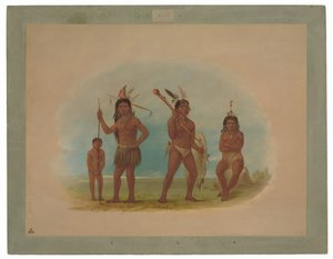 Dört Arawak Kızılderili by George Catlin