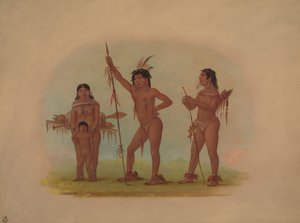 Dört Mura Kızılderili, 18541869. by George Catlin