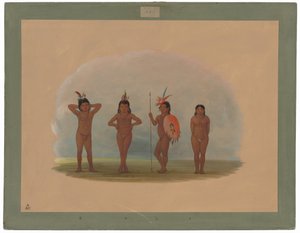 Dört Zurumati Çocuk by George Catlin