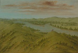 Grassy Bluffs, Yukarı Missouri, 18611869. by George Catlin