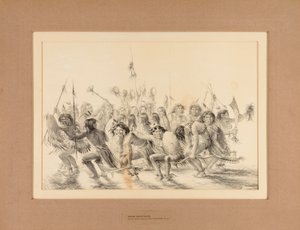 Hint Kafa Derisi Dansı--no. 31 by George Catlin
