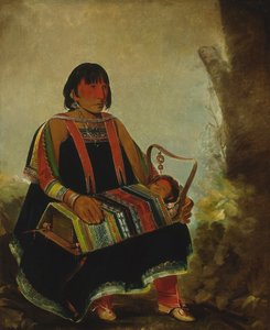 Jú-ah-kís-gaw, Çocuğuyla Beşikteki Kadın, 1835. by George Catlin