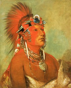 Jee-hé-o-hó-shah, Atılamaz, Bir Savaşçı, 1832. by George Catlin