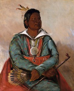 Mó-sho-la-túb-bee, Söndüren ve Öldüren, Kabile Reisi by George Catlin