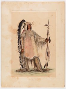 Mah-to-toh-pa, Mandan Şefi by George Catlin