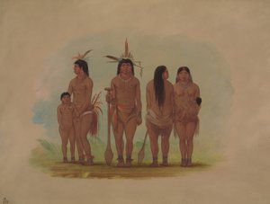 Payaguas Kabilesi üyeleri, 18541869. by George Catlin