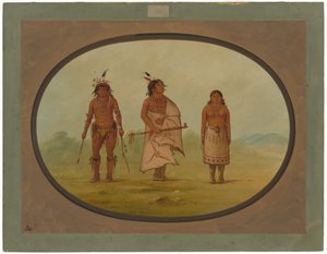 Mohave Chief, Bir Savaşçı ve Karısı by George Catlin