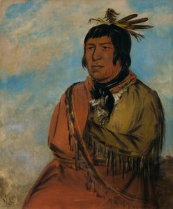 Na-pów-sa, Geceleri Seyahat Eden Ayı, Bir Şef, 1830. by George Catlin