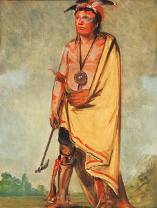No-ak-choo-she-kaw, Çalıları Kıran, 1828. by George Catlin