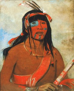 O-tá-wah, Ottaway, Bir Savaşçı, 1835. by George Catlin