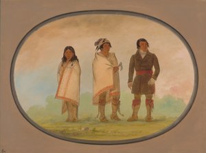 Oneida Şefi, Kızkardeşi ve Bir Misyoner, 18611869. by George Catlin