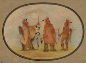 İki Savaşçı ile Osage Chief, 18611869. by George Catlin