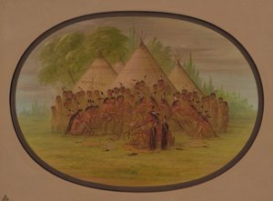 Boru Dansı - Assinneboine, 18611869. by George Catlin
