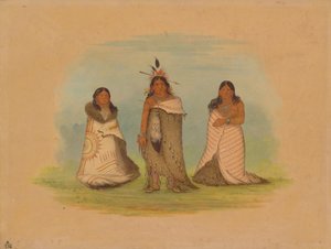 Puncah Kızılderilileri, 1861. by George Catlin