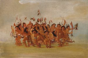 Saç Derisi Dansı, Teton Nehrinin Ağzı, 1835-1837. by George Catlin