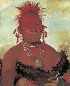 Shón-ka-ki-he-ga, At Şefi, Büyük Pawnee Baş Şefi, 1832. by George Catlin