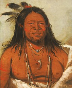 Ta-wáh-que-nah, Kayalar Dağı, Kabilenin İkinci Şefi by George Catlin