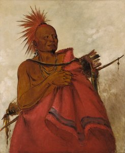 Tcha-tó-ga, Mad Buffalo, İki Beyaz Adamın Katili, 1834. by George Catlin