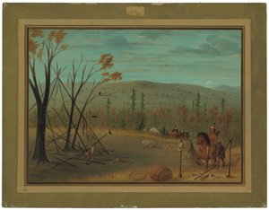 Cheyenne Kardeşler Sonbahar Avlarından Dönüyorlar by George Catlin