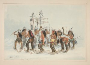 Kar Ayakkabısı Dansı, pl. Kuzey Amerika Kızılderili Portföyünden 14 by George Catlin