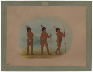 Üç Auca Çocuk by George Catlin