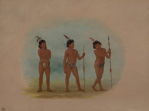 Üç Auca Çocuk, 18541869. by George Catlin