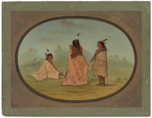 Üç Kara Ayaklı Adam by George Catlin