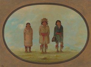Üç Dere Kızılderilisi, 18611869. by George Catlin