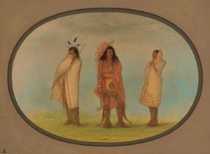 Üç Iroquois Kızılderilisi, 18611869. by George Catlin