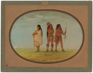 Üç Navaho Kızılderilileri by George Catlin