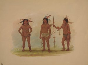 Üç Omagua Adamı, 18541869. by George Catlin