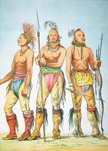 Üç Osage Cesur by George Catlin