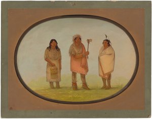Üç Piankeshaw Kızılderilileri by George Catlin