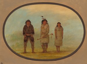 Üç Selish Kızılderili, 18551869. by George Catlin