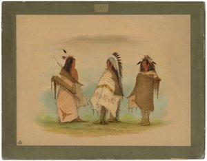 Üç Shoshonee Savaşçısı by George Catlin