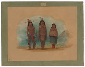 Üç Taruma Kızılderili by George Catlin