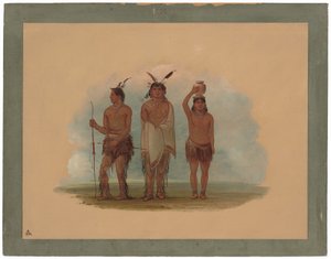 Üç Walla Walla Kızılderili by George Catlin