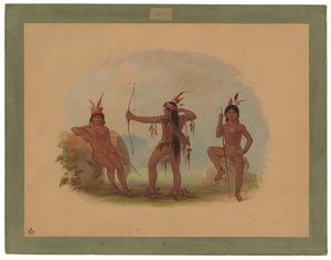 Üç Woyaway Kızılderilileri by George Catlin