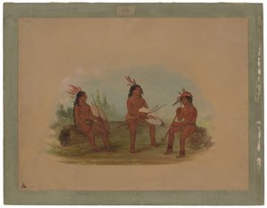 Üç Genç Chinook Adam by George Catlin