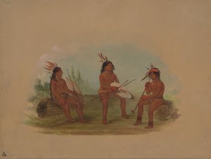 Üç Genç Chinook Adam, 18551869. by George Catlin