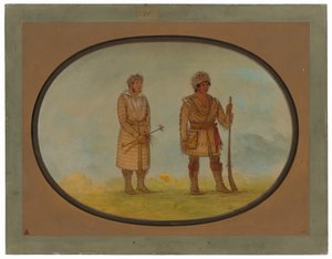 İki Cherokee Şefi by George Catlin