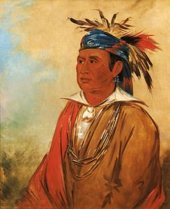 Wah-pón-jee-a, Kuğu, Bir Savaşçı, 1830. by George Catlin