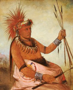 Wos-com-mun, Meşgul Adam, Cesur, 1832. by George Catlin