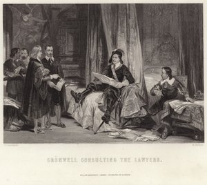 Cromwell avukatlara danışıyor by George Cattermole