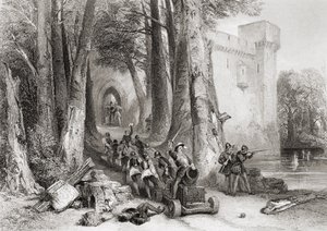 Lathom House Kuşatması, 1644, W. Topham tarafından kazınmış