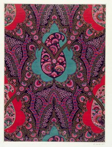 Paisley Şal Kumaş Tasarımı, c.1871 by George Charles Haite