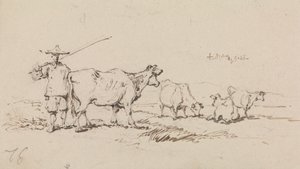 Sığırlı Bir Köylü by George Chinnery