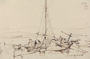 Çin Tekneleri, 1834 by George Chinnery